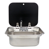 HW-BSL1 RV kitchen kit Stainless Steel Sink with Lid including the folding faucet Campervan Hand Wash Basin Kitchen Sink with the rotatable tap