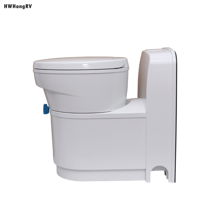 Electrical camper RV toilet bowl is made of lightweight PP material for Comfort room