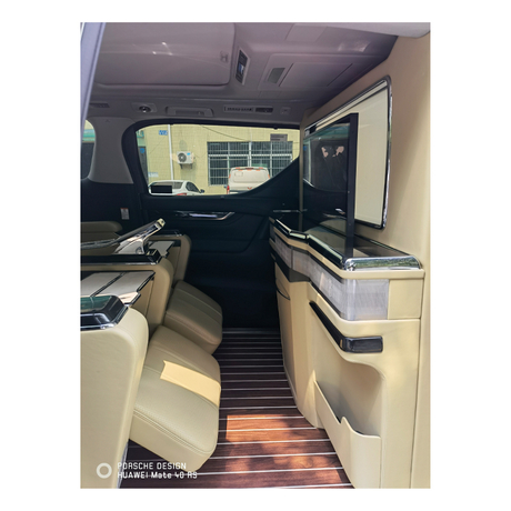 HWHongRV minibus vip car divider and hidden bar seat for luxury minibus coach car